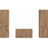  Set TV komoda 5 pcs Umjetnički hrast Konstruirano drvo | shoptok.hr