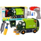 Kamion za smeće za sastavljanje s alatom Garbage - zeleni | shoptok.hr