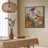  Slika - Vincent Van Gogh – Stilllife with Japanese vase roses and anemones 40x40 U crnom drvenom okviru | shoptok.hr