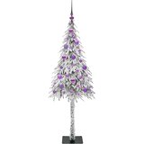  Božićno drvce s 150 LED svjetlima Bijelo 150 cm PE i čelik Slike