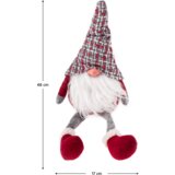 Kondela Božične dekorativne figure, komplet 4 kosov, tkanina, rdeča/siva/bela, DOLL | Shoptok.si