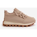 Boto Sports Shoes Sneakers On Platform Made Of Eco Leather Beige Riadella | Shoptok.si