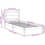  Dugi okvir kreveta bez madraca 100 x 220 cm masivno drvo | shoptok.hr
