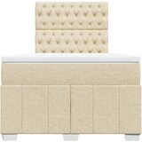  s oprugama i madracem krem 120 x 200 cm od tkanine | shoptok.hr