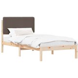  Krevetni okvir s tapiciranim uzglavljem Sivo-smeđa 75 x 190 cm | shoptok.hr