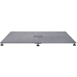 vidaXL Podstavek za senčnik Temno siva lesena podoba 100 x 100 x 4 cm | Shoptok.si