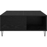 vidaXL Klubska miza Črni hrast 80 x 80 x 36.5 cm Konstruiran les | Shoptok.si