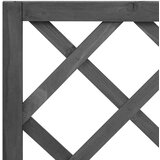 vidaXL vrtna sadilica s rešetkom crna 70x30x135 cm od masivne jelovine | shoptok.hr