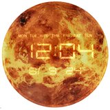  Stenska ura Planet Mars s prikazovalnikom LED 32 cm oranžna - Home warming | Shoptok.si