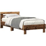  Krevetna konstrukcija Staro drvo 100 x 200 cm Konstruirano drvo | shoptok.hr