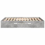  Okvir kreveta boja betona 135 x 190 cm od konstruiranog drva | shoptok.hr