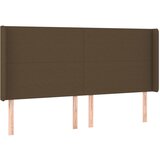 Maison Chic vzglavna omarica - nočna omarica - posteljna omarica z ušesi temno rjavo 163x16x118/128 cm blago, (21707867) | Shoptok.si