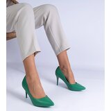 Gemre Mikolada green classic faux leather pumps | Shoptok.si