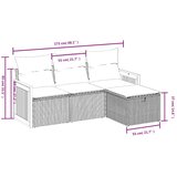  4-dijelni set vrtnih sofa od poliratana s jastucima sivi | shoptok.hr