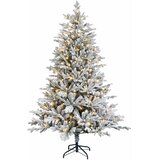  Umjetno božićno drvce s nogom 120 cm 150 LED lampica - Bijela 120 cm s LED svjetlima | shoptok.hr