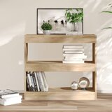 The Living Store Knjižna omara/pregrada sonoma hrast 80x30x72 cm iverna plošča - Knjižna Omara, (21436463) Cene