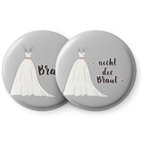 Spielehelden Značke Brautkleid Djevojčino zbogom slobode 12 znački 5,6 cm ekstra velike Poklon djevojački oproštaj od slobode Cijene