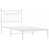  Metalni okvir za krevet s uzglavljem bijeli 90 x 190 cm | shoptok.hr