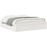 vidaXL Posteljni okvir bel 200x200 cm trdna borovina | Shoptok.si