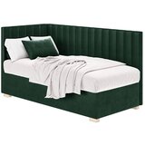 Ghado Tamno zeleni kutni dječji krevet s prostorom za odlaganje s madracem 90x200 cm Snugi - | shoptok.hr