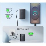 Anker Nano Powerbank 45W 10.000mAh črna, 1x USB-C izhod, 1x USB-A izhod USB-C integriran retraktabilni kabel | Shoptok.si