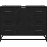  Kopalniška omara za umivalnik Črni hrast 80 x 33 x 60 cm | Shoptok.si