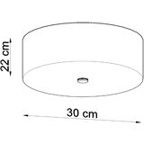 Nice Lamps Crna stropna svjetiljka s tekstilnim sjenilom ø 30 cm Herra – | shoptok.hr