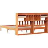vidaXL Knjižna postelja brez vzmetnice vošč. rjava 180x200 cm borovina | Shoptok.si