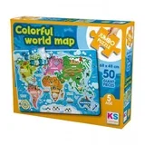Igračka puzzle jumbo Mapa svijeta JP31015 68x48cm 50 dijelova