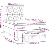  s oprugama i madracem crni 120 x 200cm od tkanine | shoptok.hr