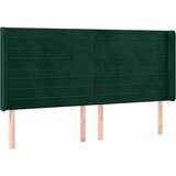  LED uzglavlje tamnozeleno 183 x 16 x 118/128 cm baršunasto | shoptok.hr
