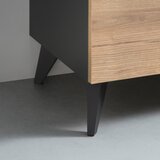 Mömax Vitrina Sunny, Temni Hrast, Antracit | Shoptok.si
