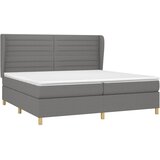  Krevet s oprugama i madracem tamnosivi 200 x 200 cm od tkanine | shoptok.hr