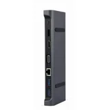 station USB adapter Type-C 9-in-1 multi-port adapter Hub3.0 + HDMI + DisplayPort + VGA + PD + LAN + audio, GEMBIRD A-CM-COMBO9-02