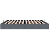 vidaXL Otomanski posteljni okvir brez vzmetnice Temno siva 160x200 cm | Shoptok.si