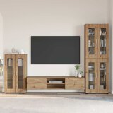  Set TV komoda FLORIN 3 kom. Umjetnički hrast Konstruirano drvo | shoptok.hr