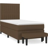  Krevet s oprugama i madracem tamnosmeđi 80x200 cm od tkanine | shoptok.hr