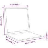  Jastučići za sjedenje i leđa 2 pcs Antracit 47 x 45 x 2 cm | shoptok.hr