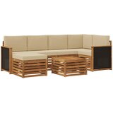 vidaXL Kotna sedežna garnitura z blazino 6 pcs Naravna, (5000270769) | Shoptok.si