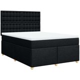  Krevet s oprugama i madracem crni 160x200 cm od tkanine | shoptok.hr