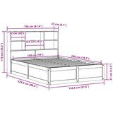  Posteljni okvir brez vzmetnice bel 150x200 cm trdna borovina | Shoptok.si