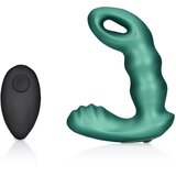 Ouch! Beaded Vibrating Prostate Massager with Remote Control Metallic Green | Shoptok.si