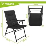 Trizand sklopiva kamping stolica – vrtna, ribolovna i plažna stolica s naslonom, nosivost 120 kg | shoptok.hr