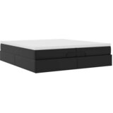  Otomanski okvir kreveta s madracima crni 200x200cm umjetna koža | shoptok.hr