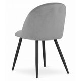  BELLO Stolica - Svijetlo Sivi Baršun / Crne Noge x 1 | shoptok.hr