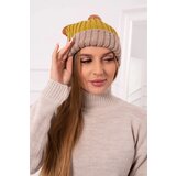 Kesi Cap with fleece Bojana K265 beige+kiwi+camel Cene