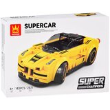  Tehnički blokovi Sportski automobil ŽUTI 143 dijela + naljepnice ZA5742 | shoptok.hr