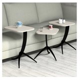 Hanah home Club set stolova, 3 dijela, boja pijona krem | Eponuda.ba