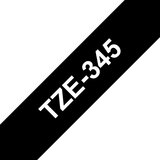 Brother Tze-345 združljiv laminirani trak - 18 mm x 8 metrov bel/črn, (21405696) | Shoptok.si