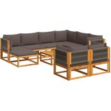  Vrtni set od 10 dijelova s jastucima, akacija i uže | shoptok.hr